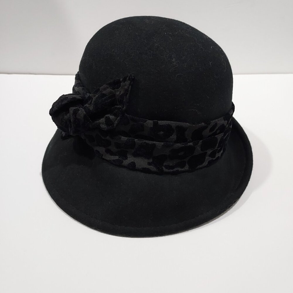 Wool Hat By Scalla Collezione 100% Women Size 6 to 8 Inch Flapper Look - Picture 5 of 10